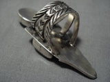 Colossal Royston Turquoise Sterling Silver Kachina Ring-Nativo Arts