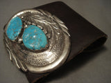 Colossal Super Huge Vintage Navajo 112 Gram Turquoise Native American Jewelry Silver Ketoh Bracelet-Nativo Arts