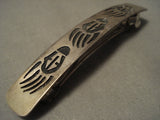 Colossal Vintage Hopi Native American Jewelry Silver Paw Hair Barrette-Nativo Arts