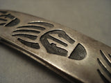 Colossal Vintage Hopi Native American Jewelry Silver Paw Hair Barrette-Nativo Arts