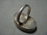 Colossal Vintage Native American Jewelry Navajo Domed Pearl Ironwood Sterling Silver Ring Old Native-Nativo Arts