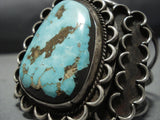 Colossal Vintage Native American Jewelry Navajo Rare Turquoise Sterling Silver Cuff Bracelet-Nativo Arts