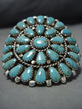 Colossal Vintage Native American Jewelry Navajo Turquoise Sterling Silver Ring-Nativo Arts