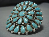 Colossal Vintage Native American Jewelry Navajo Turquoise Sterling Silver Ring-Nativo Arts
