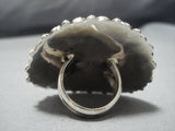 Colossal Vintage Native American Jewelry Navajo Turquoise Sterling Silver Ring-Nativo Arts