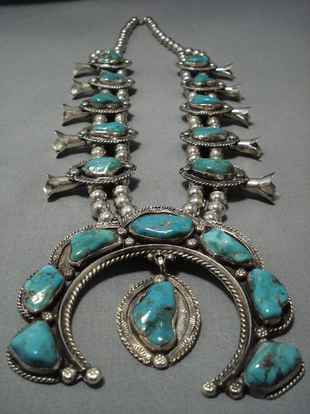 Colossal!! Vintage Native American Jewelry Navajo Turquoise