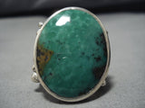 Colossal Vintage Native American Navajo Royston Turquoise Sterling Silver Ring Old-Nativo Arts