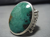 Colossal Vintage Native American Navajo Royston Turquoise Sterling Silver Ring Old-Nativo Arts