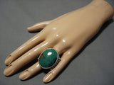 Colossal Vintage Native American Navajo Royston Turquoise Sterling Silver Ring Old-Nativo Arts