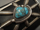 Colossal Vintage Navajo Bisbee Turquoise Native American Jewelry Silver Ketoh Bracelet-Nativo Arts