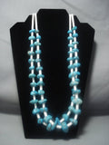 Colossal Vintage Navajo Native American Jewelry jewelry Big Turquoise Squaw Tie Necklace-Nativo Arts