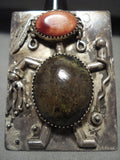 Colossal Vintage Navajo Turquoise Native American Jewelry Silver Snake Kachina Native American Jewelry Silver Ring-Nativo Arts