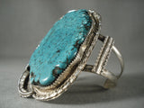 Colossal Vintage Navajo 'Turquoise Nugget Treasure' Native American Jewelry Silver Bracelet-Nativo Arts