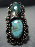 Colossal Vintage Navajo Turquoise Sterling Silver Native American Jewelry Ring-Nativo Arts