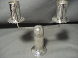 Completely Handmade Sterling Native American Jewelry Silver Navajo Candlestick Holder- Castillo-Nativo Arts