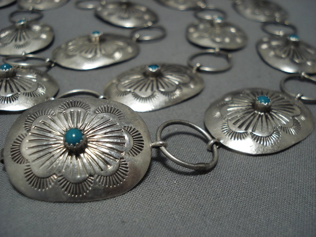 Concho Belt For Jeans!! Vintage Native American Jewelry Navajo