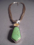 Contemporist Vintage Navajo Gaspeite Native American Jewelry Silver Hiehsi Necklace Old-Nativo Arts