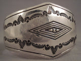 Convex Vintage Navajo Sterling Native American Jewelry Silver Bracelet Old Pawn-Nativo Arts
