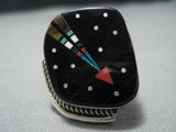 Cosmic Meteor Turquoise Navajo Sterling Silver Native American Jewelry Ring-Nativo Arts