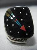 Cosmic Meteor Turquoise Navajo Sterling Silver Native American Jewelry Ring-Nativo Arts