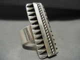 Crazy Native American Jewelry Silver Work Huge Vintage Navajo Native American Jewelry Silver Thorn Ring-Nativo Arts