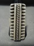 Crazy Native American Jewelry Silver Work Huge Vintage Navajo Native American Jewelry Silver Thorn Ring-Nativo Arts