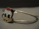 Cute Aemely Detailed Vintage Zuni/ Navajo Duck Native American Jewelry Silver Bracelet-Nativo Arts