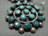 Cute Vintage Navajo 'Snake Eyes Turquoise' Native American Jewelry Silver Earring Sold-Nativo Arts