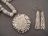 Cute Vintage Santo Domingo 'Swirl Shell' Dotted Necklace And Earrings-Nativo Arts