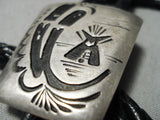 Exceptional Vintage Navajo Sterling Silver Bolo Native American Old-Nativo Arts