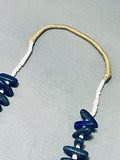Native American One Of The Best Santo Domingo Lapis Shell Necklace-Nativo Arts