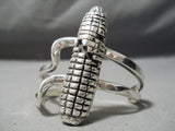 Native American One Of Best Vintage Santo Domingo Jimmy Calabaza Sterling Silver Coin Bracelet-Nativo Arts