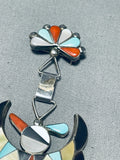 Superior Vintage Native American Zuni Turquoise Sterling Silver Pin/ Pendant-Nativo Arts