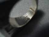 One Of The Best Vintage Native American Navajo Ray Tracey Turquoise Sterling Silver Ring-Nativo Arts