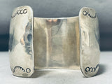 Flower Turquoise Vintage Native American Navajo Sterling Silver Bracelet Cuff Old-Nativo Arts