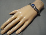 Incredible Vintage Native American Navajo Lapis Willy Begay Sterling Silver Bracelet-Nativo Arts