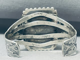 One Of The Most Unique Vintage Native American Navajo Petrified Wood Sterling Silver Bracelet-Nativo Arts