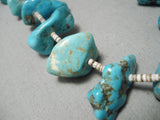 Stunning Vintage Navajo Spiderweb Turquoise Native American Necklace Old-Nativo Arts