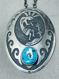 Authentic Thomas Singer Vintage Native American Navajo Turquoise Sterling Silver Necklace-Nativo Arts