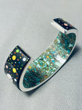Highly Intricate Southwest Turquoise Planet Sterling Silver Bracelet-Nativo Arts