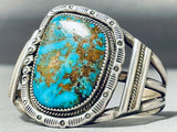 Johnny Johnson Vintage Native American Navajo Rare Turquoise Sterling Silver Bracelet-Nativo Arts