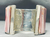 The Best Pink Pearl Native American Navajo Inlay Sterling Silver Bracelet-Nativo Arts