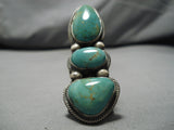 Superb Vintage Navajo Royston Turquoise Sterling Silver Native American Ring-Nativo Arts