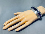 Hypnotic Native American Navajo Signed Inlay Sugulite Lapis Sterling Silver Bracelet-Nativo Arts