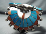 Just Wow, One Of Best Ever Vintage Native American Zuni Turquoise Sterling Silver Bracelet-Nativo Arts