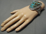 Museum Vintage Native American Navajo Royston Turquoise Sterling Silver Bracelet Old-Nativo Arts