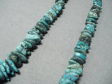 Superb Vintage Native American Navajo Kingman & Royston Turquoise Sterling Silver Necklace Old-Nativo Arts