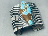 140 Grams Heavy Swirl #8 Turquoise Sterling Silver Bracelet-Nativo Arts
