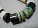 Native American Stunning Vintage Santo Domingo Choker Royston Turquoise Sterling Silver Necklace-Nativo Arts