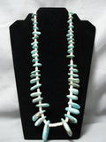 Early 1900's Vintage Navajo Hachita Turquoise Native American Necklace Old-Nativo Arts